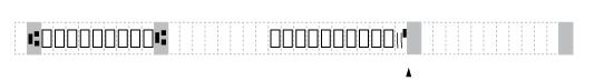Right and left alignment on the account number field of a check.